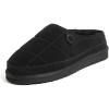 imageDearfoams Mens Grafton Shearling IndoorOutdoor Clog SlipperBlack Quilted