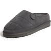 imageDearfoams Mens Grafton Shearling IndoorOutdoor Clog SlipperGrey Quilted
