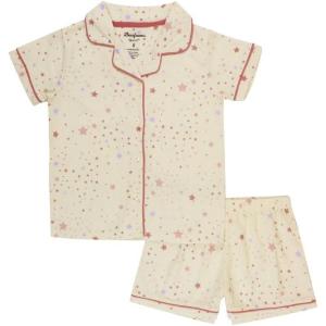 imageDearfoams Girls 2piece Loosefit Set Matching Family Holiday Pajamas Soft ampamp ComfortableCelestial Girl