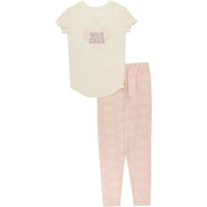 imageDearfoams Girls 2piece Loosefit Set Matching Family Holiday Pajamas Soft ampamp ComfortableWild Child Girls