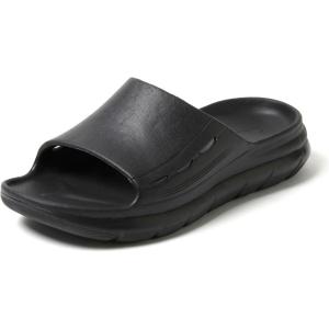 imageDearfoams Mens Eva Lightweight Regrind Pillow Slide SandalBlack