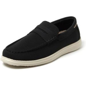 imageDearfoams Mens Rollins Slip on Shoe Comfortable Lightweight Machine Washable with Arch Support LoaferBlack