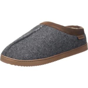 imageDearfoams Mens Warner IndoorOutdoor Memory Foam Comfort Clog SlipperGrey