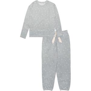 imageDearfoams Womens 2Piece Pajama Set Soft ampamp Comfortable Nightwear for Adults Top ampamp Bottom DuoHeather Stars