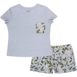 imageDearfoams Womens Loosefit Pajama SetSage Muted Peonies