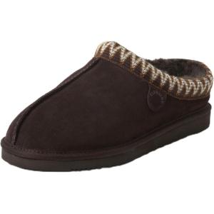 imageFireside by Dearfoams Mens Grafton Shearling IndoorOutdoor Clog SlipperCoffee Taping