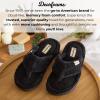 imageDearfoams Womens Melanie Colorblocked Microfiber Terry Thong SlipperBlack