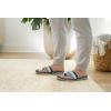 imageDearfoams Womens Melanie Colorblocked Microfiber Terry Thong SlipperBlue Multi