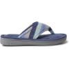imageDearfoams Womens Melanie Colorblocked Microfiber Terry Thong SlipperBlue Multi