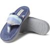 imageDearfoams Womens Melanie Colorblocked Microfiber Terry Thong SlipperBlue Multi