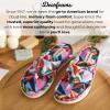 imageDearfoams Womens Melanie Colorblocked Microfiber Terry Thong SlipperBright Print