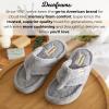 imageDearfoams Womens Melanie Colorblocked Microfiber Terry Thong SlipperGrey Sleet
