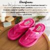 imageDearfoams Womens Melanie Colorblocked Microfiber Terry Thong SlipperParadise Pink