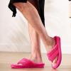 imageDearfoams Womens Melanie Colorblocked Microfiber Terry Thong SlipperPink Print