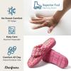 imageDearfoams Womens Melanie Colorblocked Microfiber Terry Thong SlipperPink Print