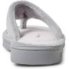 imageDearfoams Womens Melanie Colorblocked Microfiber Terry Thong SlipperSleet