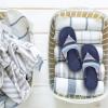 imageDearfoams Womens Melanie Colorblocked Microfiber Terry Thong SlipperSleet
