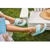 imageDearfoams Womens Melanie Colorblocked Microfiber Terry Thong SlipperTropical Print