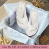 imageDearfoams Womens Melanie Colorblocked Microfiber Terry Thong SlipperWhite Muslin