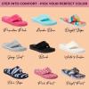 imageDearfoams Womens Melanie Colorblocked Microfiber Terry Thong SlipperWhite Muslin
