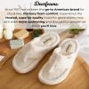 imageDearfoams Womens Melanie Colorblocked Microfiber Terry Thong SlipperWhite Muslin