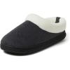 imageDearfoams Womens Olive Memory Foam Sweatshirt Clog SlippersDark Heather Grey