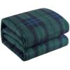 imageDearfoams 7 Piece Super Soft Bed in a Bag Bedding Set Black and White QueenBlue Tartan