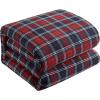 imageDearfoams 7 Piece Super Soft Bed in a Bag Bedding Set Black and White QueenRed Tartan