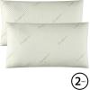 imageDearfoams Bed Pillows  StandardQueen Size  Set of 2  85 Polyester and 15 Rayon Bamboo Bed Pillow with Soft Knit Cover for Back Side and Stomach Sleepers