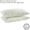 imageDearfoams Bed Pillows  StandardQueen Size  Set of 2  85 Polyester and 15 Rayon Bamboo Bed Pillow with Soft Knit Cover for Back Side and Stomach Sleepers