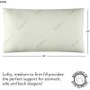 imageDearfoams Bed Pillows  StandardQueen Size  Set of 2  85 Polyester and 15 Rayon Bamboo Bed Pillow with Soft Knit Cover for Back Side and Stomach Sleepers