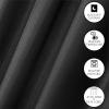imageDearfoams Energy Efficient Total Blackout Curtain Window Panel Set of 2 37quot x 63quot NavyBlack
