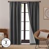 imageDearfoams Energy Efficient Total Blackout Curtain Window Panel Set of 2 37quot x 63quot NavyBlack