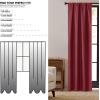 imageDearfoams Energy Efficient Total Blackout Curtain Window Panel Set of 2 37quot x 63quot NavyBurgundy