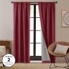 imageDearfoams Energy Efficient Total Blackout Curtain Window Panel Set of 2 37quot x 63quot NavyBurgundy