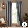 imageDearfoams Energy Efficient Total Blackout Curtain Window Panel Set of 2 37quot x 63quot NavyCharcoal