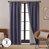 imageDearfoams Energy Efficient Total Blackout Curtain Window Panel Set of 2 37quot x 63quot NavyNavy