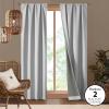 imageDearfoams Energy Efficient Total Blackout Curtain Window Panel Set of 2 37quot x 63quot NavySilver