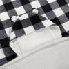 imageDearfoams Farmhouse Plaid Buffalo Check Printed Royal Plush with Sherpa Reverse Adult Hooded Throw 50quotx60quotBlackWhite