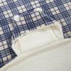 imageDearfoams Farmhouse Plaid Buffalo Check Printed Royal Plush with Sherpa Reverse Adult Hooded Throw 50quotx60quotBlue