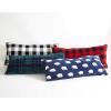 imageDearfoams Grey and White Check Plaid Full Body PillowRoyal Plush with Sherpa Reverse Fabric48quotx20quot Long PillowRed and Black