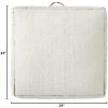 imageDearfoams Leather Piping Floor Cushion Ivory