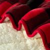 imageDearfoams Microfiber 15 Pound Weighted Blanket Navy 60quotx80quotBuffalo Plaid