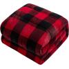 imageDearfoams Microfiber 15 Pound Weighted Blanket Navy 60quotx80quotBuffalo Plaid