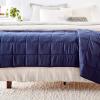 imageDearfoams Microfiber 15 Pound Weighted Blanket Navy 60quotx80quotGrey