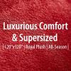imageDearfoams Oversized Super Soft Royal Plush Velvet Family Blanket for All Seasons 10 x 10 120quotx120quot  XL Blanket  BurgundyBurgundy