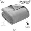 imageDearfoams Oversized Super Soft Royal Plush Velvet Family Blanket for All Seasons 10 x 10 120quotx120quot  XL Blanket  BurgundyGrey