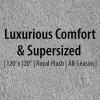 imageDearfoams Oversized Super Soft Royal Plush Velvet Family Blanket for All Seasons 10 x 10 120quotx120quot  XL Blanket  BurgundyGrey