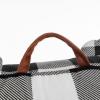 imageDearfoams Red and Black Buffalo Check Sherpa Plush Bean Bag Chair with Novelty Ears LargeBlack and White