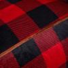 imageDearfoams Red and Black Buffalo Check Sherpa Plush Bean Bag Chair with Novelty Ears LargeRed and Black